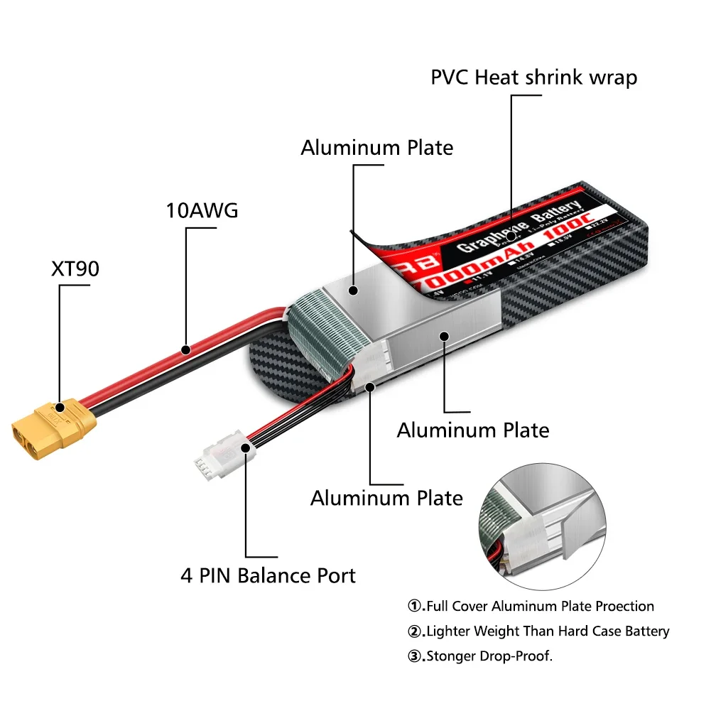 Graphene Battery 2S 3S 4S 6S R - 4S Lipo Battery 14.8V 6000Mah 评论和价格